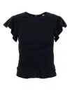 Isabel Marant Black Viscose Tullya Top In Black