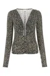 Isabel Marant Laura Abstract Printed Top In Black
