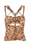 Isabel Marant Women Printed Silk Revon Top In Multi