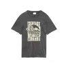 Isabel Marant Graphic Print Crewneck Short Sleeve T-shirt In Gray