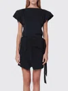 Isabel Marant Black Sebani Asymmetrical T-shirt In Black