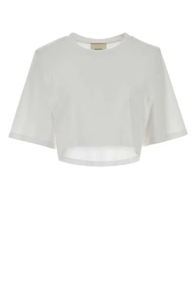 Isabel Marant T-shirt Zaely Oversize In Cotone Bianco In White