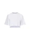 Isabel Marant Zaely Cropped Cotton Jersey T-shirt In White