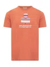 Isabel Marant Crew Neck Graphic Print Short Sleeves In Orange