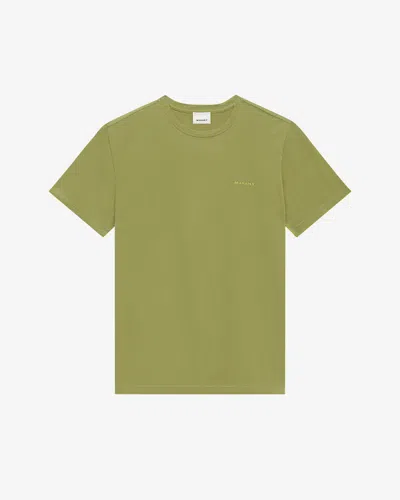 Isabel Marant Zafferh T-shirt In Khaki 67ki