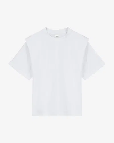 Isabel Marant Layered-detail Cotton T-shirt In White