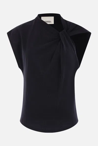 Isabel Marant Black Cotton Nayda T-shirt In Multi