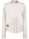 Isabel Marant Silver Lupita Crystal Embellished Top In Metallics