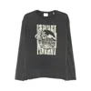 Isabel Marant Graphic-print Long-sleeve T-shirt In Gray
