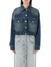 Isabel Marant Tadia Denim Jacket In Faded Blue