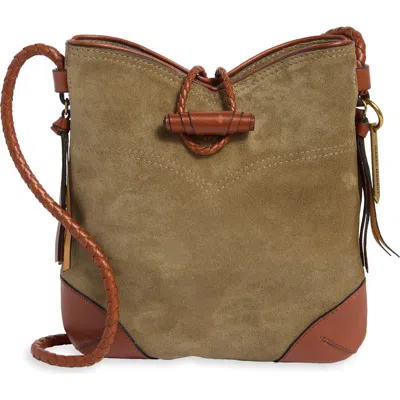 Isabel Marant Taggy Lambskin Suede Crossbody Bag In Brown