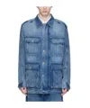 Isabel Marant Taho Long-sleeved Denim Coat In Blue