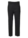 Isabel Marant Ritana Straight Trousers In Cool Virgin Wool Black In Black