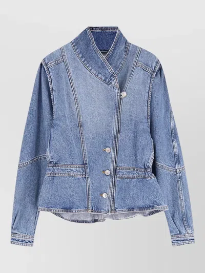 Isabel Marant Tailored Blazer Jacket Front Pockets Long Sleeves In Blue