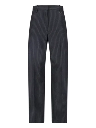 Isabel Marant Tailored Pinstripe Straight-leg Trousers In Black