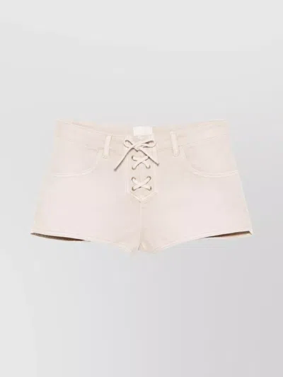 Isabel Marant Tailored Shorts With Belt Loops And Pockets In Neutrals