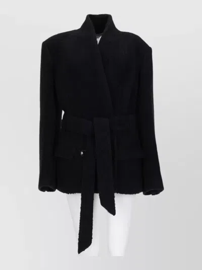 Isabel Marant Tailored Textured Jacket Belted Design Pockets