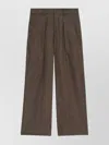Isabel Marant Tailored Wide Leg Trousers Pinstripes In Brown