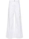 Isabel Marant White Wide Leg Jeans In White