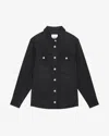 Isabel Marant Shirt With Branded Buttons In Denim In Black