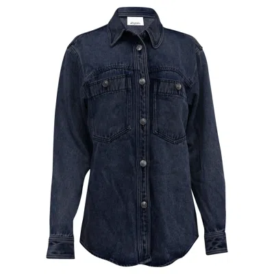 Isabel Marant Talbot Shirt In Blue Cotton Denim