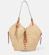 Isabel Marant 25p Tampa Leather-trimmed Raffia Bucket Bag In Beige