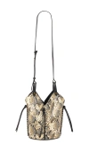 Isabel Marant Snakeskin-print Drawstring Tote Bag In Brown
