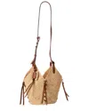 Isabel Marant Tampa Mini Raffia & Leather Tote