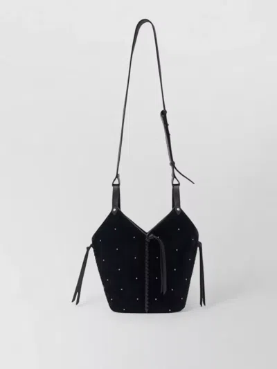 Isabel Marant Tampa Mini Shoulder Bag Leather Suede In Blue