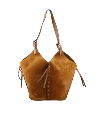 Isabel Marant Tampa Suede Shoulder Bag In Brown