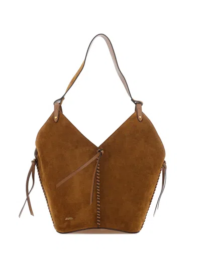 Isabel Marant Tampa Suede Shoulder Bag In Brown