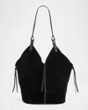 Isabel Marant Tampa Woven Suede Tote Bag In Black