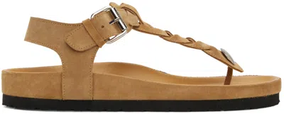 Isabel Marant Tan Brook Sandals In 50cm Camel