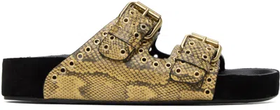 Isabel Marant Tan Lennyo Buckle Sandals In 23nl Natural
