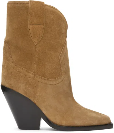 Isabel Marant Tan Leyane Low Boots In 50co Cognac