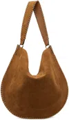 Isabel Marant Oskan Braided Suede Shoulder Bag In 50co Cognac