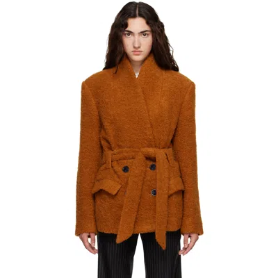 Isabel Marant Tan Syndra Alpaca Bouclé Jacket In 50ca Caramel