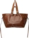 Isabel Marant Wardy Leather Tote Bag In 50co Cognac