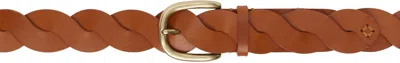 Isabel Marant Tan Zigza Belt In Natural