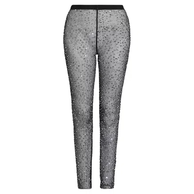 Pre-owned Isabel Marant Tanael Black Sheer Sequins Leggings
