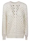 Isabel Marant Wool Jumper With Balloon Sleeves And Crew Neck In 23ec