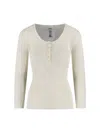 Isabel Marant Long Sleeve Cotton Top In Gray