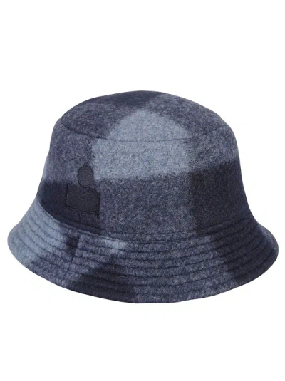 Isabel Marant Tartan Check Blue/navy Bucket Hat
