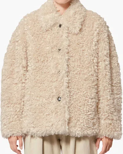 Isabel Marant Tarvey Coat In Ecru In White