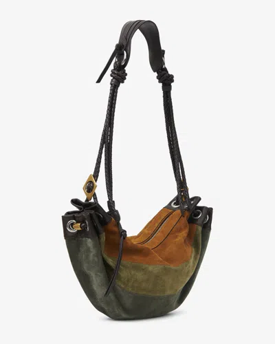 Isabel Marant Womens Multicolor Khaki Maia Medium Suede Shoulder Bag