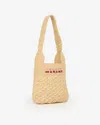 Isabel Marant Praia Small Gc Shoulder Bag In Natural/pink