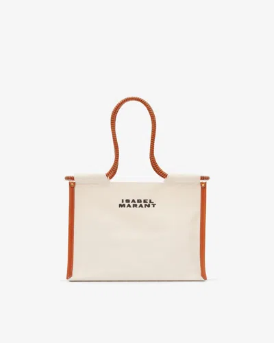 Isabel Marant Toledo Bag In Ecru-cognac