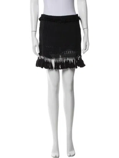Pre-owned Isabel Marant Tassel Accents Mini Skirt In Black