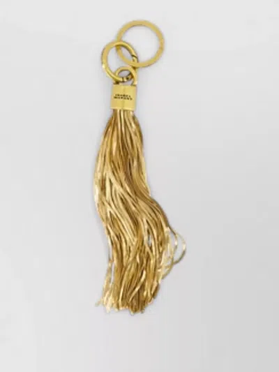 Isabel Marant Tassel Chain Metal Keyring Accessory In Neutrals