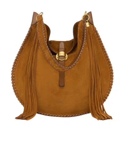 Isabel Marant Tassel Detail Shoulder Bag In Brown